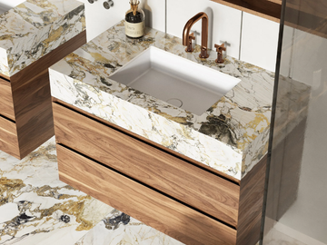 EVOLINE - Wall-mounted vanity unit with doors by MOMA Design - view 2